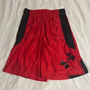 Under Armour Red and Black Athletic Shorts
